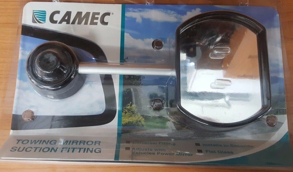 Pair Of Camec 040656 Suction Cup Glass Towing Mirrors Universal Fitting Caravan