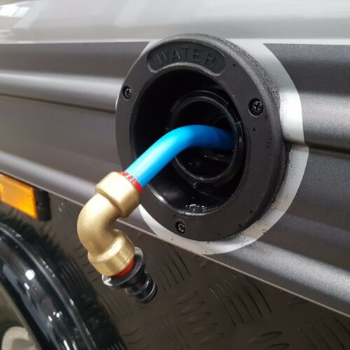 Camec Caravan Water Tank Water Filler Locking Flap White 25mm Hose 039945