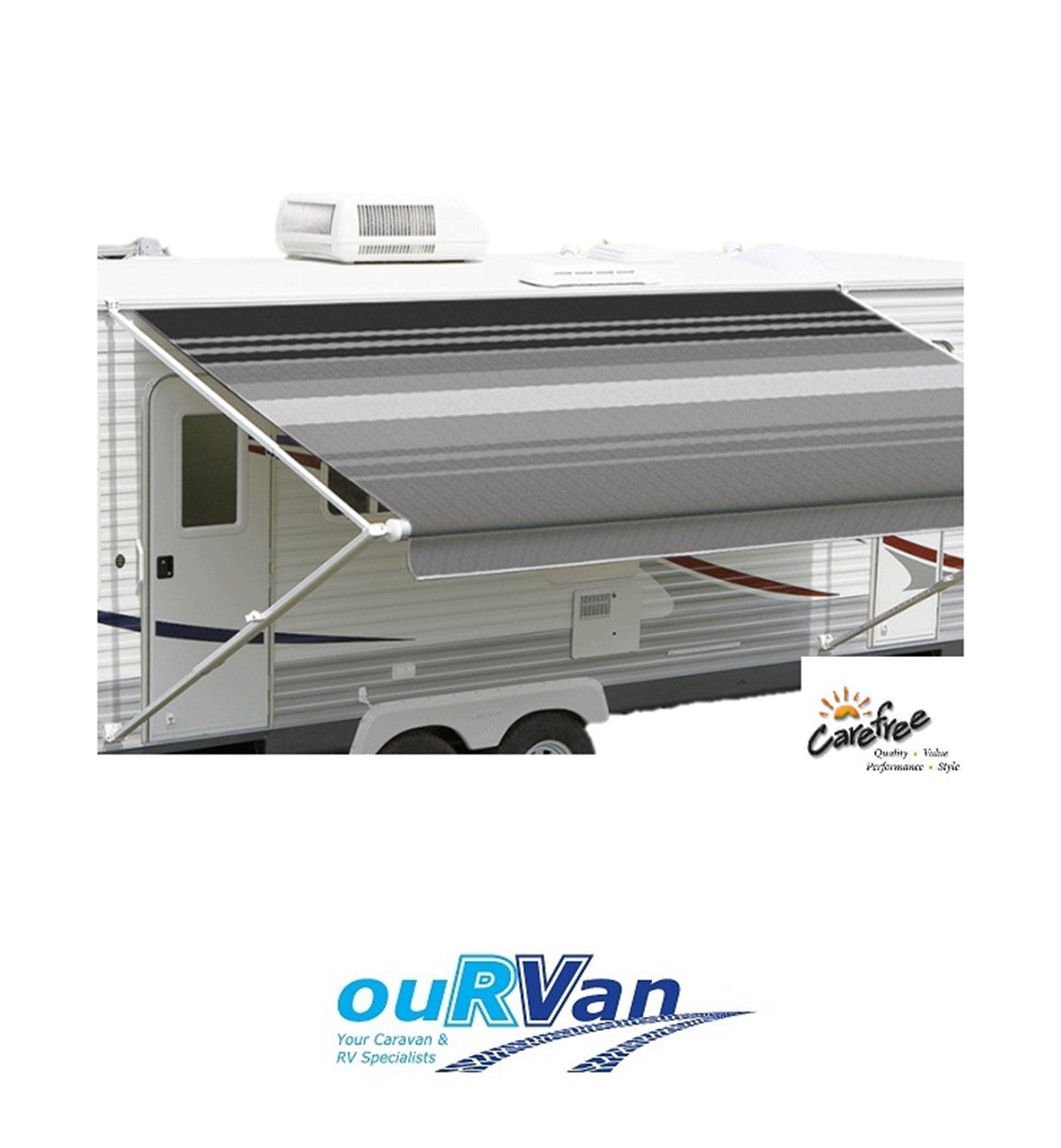 Carefree 19ft Silver Shale Fade Roll Out Awning (No Arms). Ff196d00 200-36790