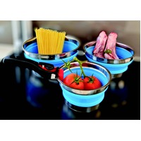 Non Stick Collapsible Silicone Pots - Set of 3