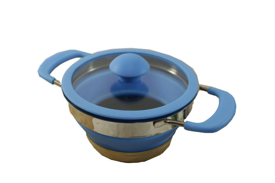 Non Stick 1.5L Collapsible Silicone Pot Small