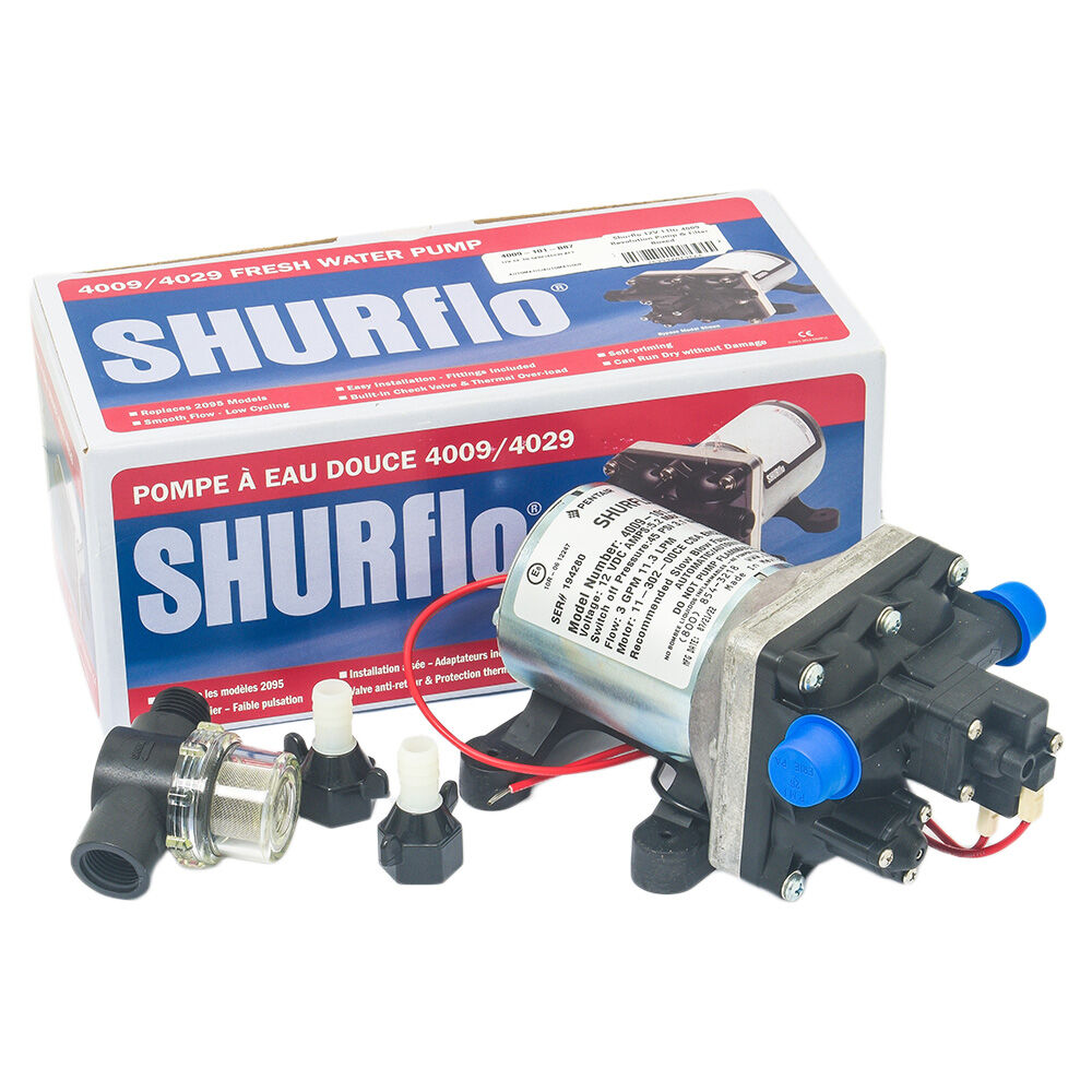 Shurflo 12V 11ltr 4009 Revolution Pump & Filter Boxed