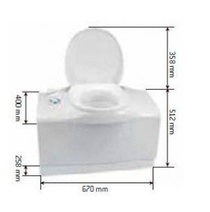 Thetford Cassette Toilet C402C - Left Hand Door - White