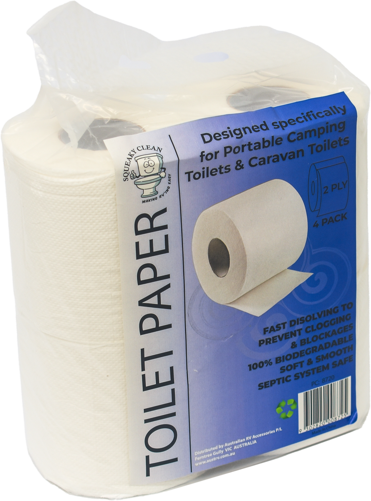 Squeaky Clean Toilet Paper 4 Pack