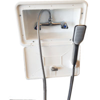 RV Flowmaster External Shower Box Watermarked - White