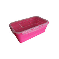 Collapsible Silicone Rectangle Container 5L - Pink