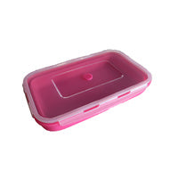 Collapsible Silicone Rectangle Container 5L - Pink