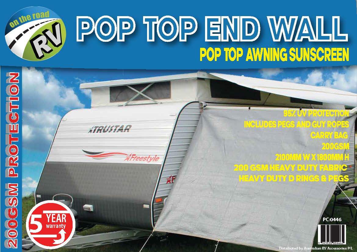 On The Road RV Pop Top Privacy Screen End Wall