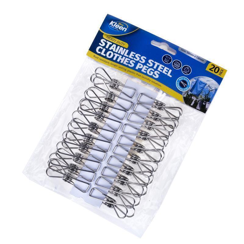 Stainless Steel Pegs 20 Pk