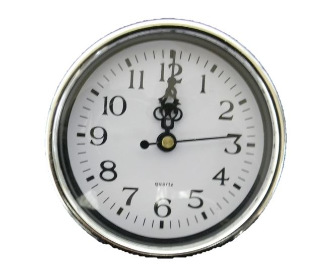 Australian RV Accessories Wall Clock Silver 10cm Quartz