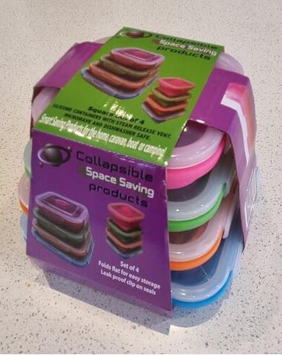 Collapsible Tubs - Square, Set of 4