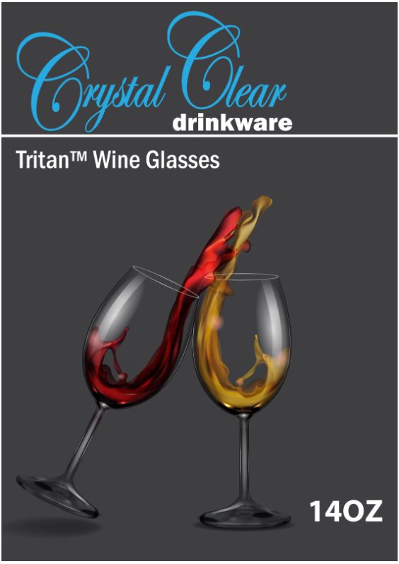 Crystal Clear Tritan Red Wine Glasses - Set of 4