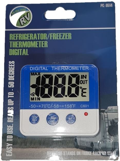 On The Road RV Digital Fridge Thermometer