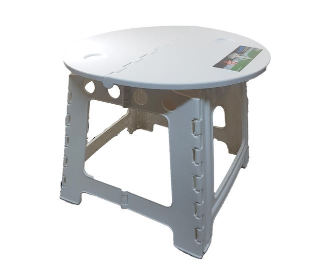 On The Road RV Large Plastic Folding Table - White