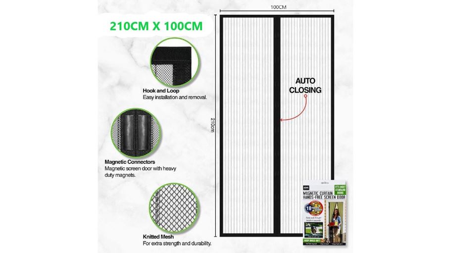 Magnetic Curtain Hands Free Screen Door