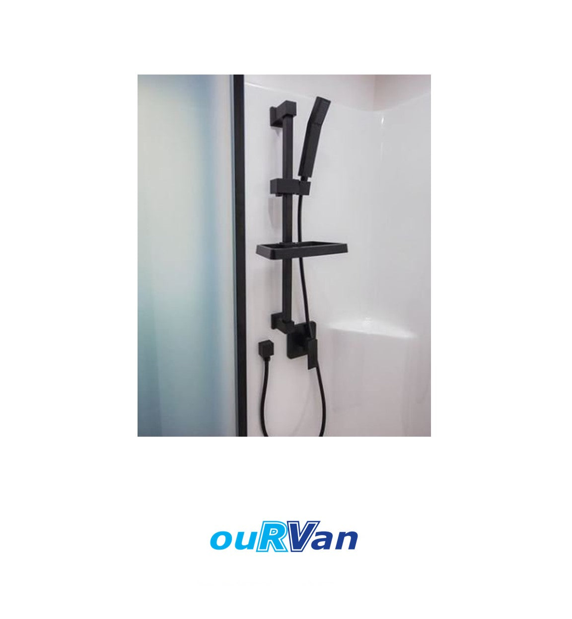 Black Shower Rose/Rail -BLACK