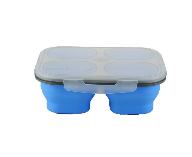 Collapsible Silicone 4 Compartment Storage Container