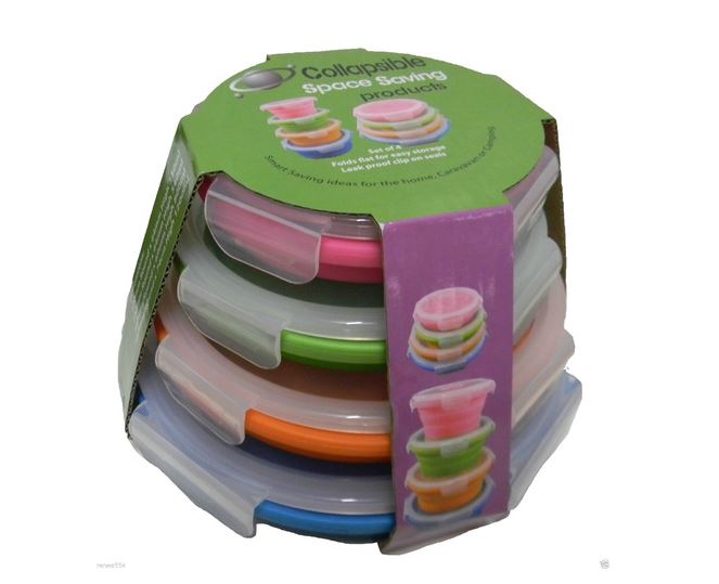 Collapsible Silicone Containers Round Set - 4 Pack