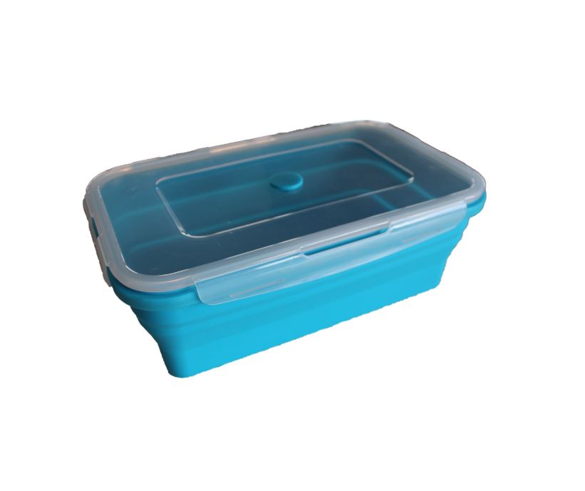 Collapsible Silicone Rectangle Container 4L - Blue