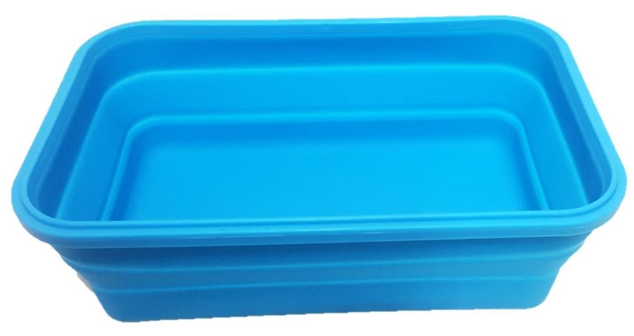 Collapsible Silicone Rectangle Container 4L - Blue