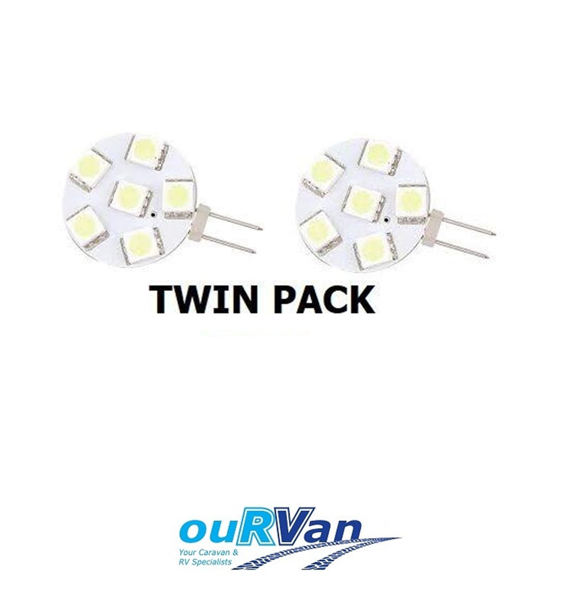 Caravan Camper LED G4 Side Pin 6 LED Replacement Twin Pack Narva Camec