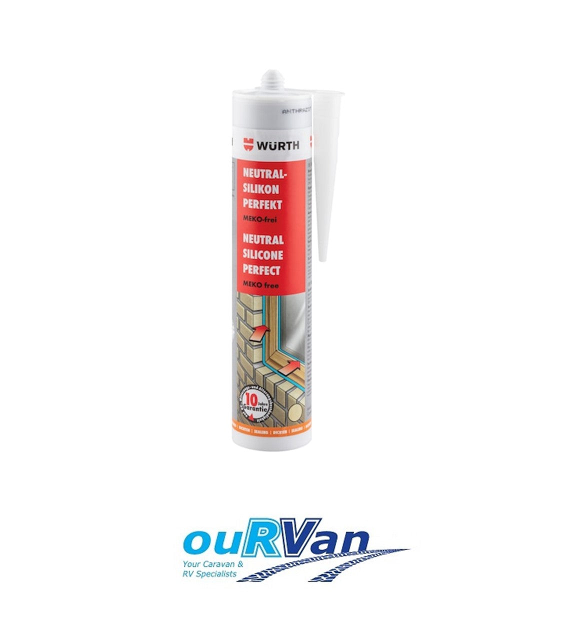 Caravan White Silicone Sealant Neutral Perfect White 310ml