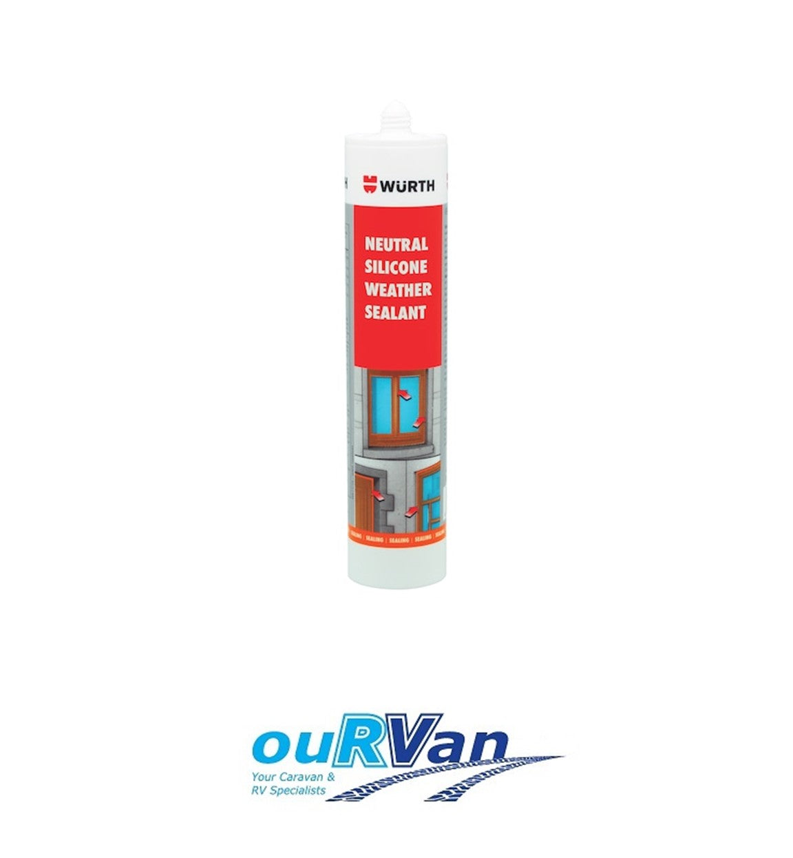 Clear Roof And Seam Sealant Wurth Neutral Cure Silicone