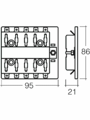 Narva 54434 Fuse Block ATS 10 Way Plug In Type Circuit Breaker
