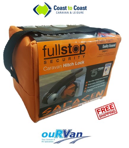 FullStop™ Saracen Hitch ALKO GULLWING Coupling Lock Caravan FHL555 450-06085 orange