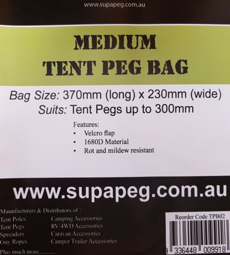 Tent Peg Bag Supa-peg Small Mould And Mildew Resistant