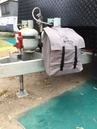 RV Gasbag PVC Canvas Gas Bottle Storage Bag for Caravan Camper Trailer Drawbar