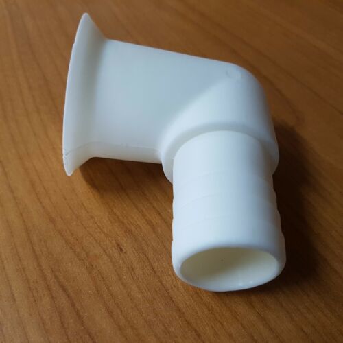 Caravan Sink Waste Outlet Plastic White 90 Degree Right Angle 25mm