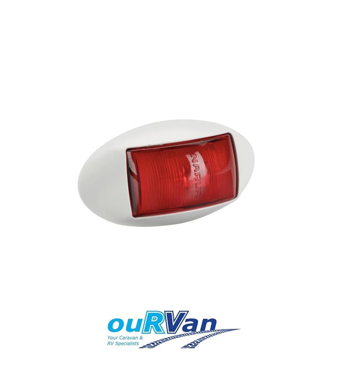 10-33V RED LED REAR END OUTLINE MARKER LIGHT WHITE HOUSING 91434WBL