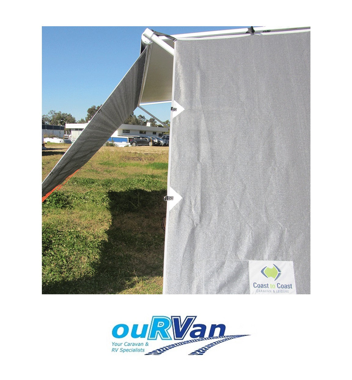 Caravan Awning Privacy Screen Side End Wall V2 Coast