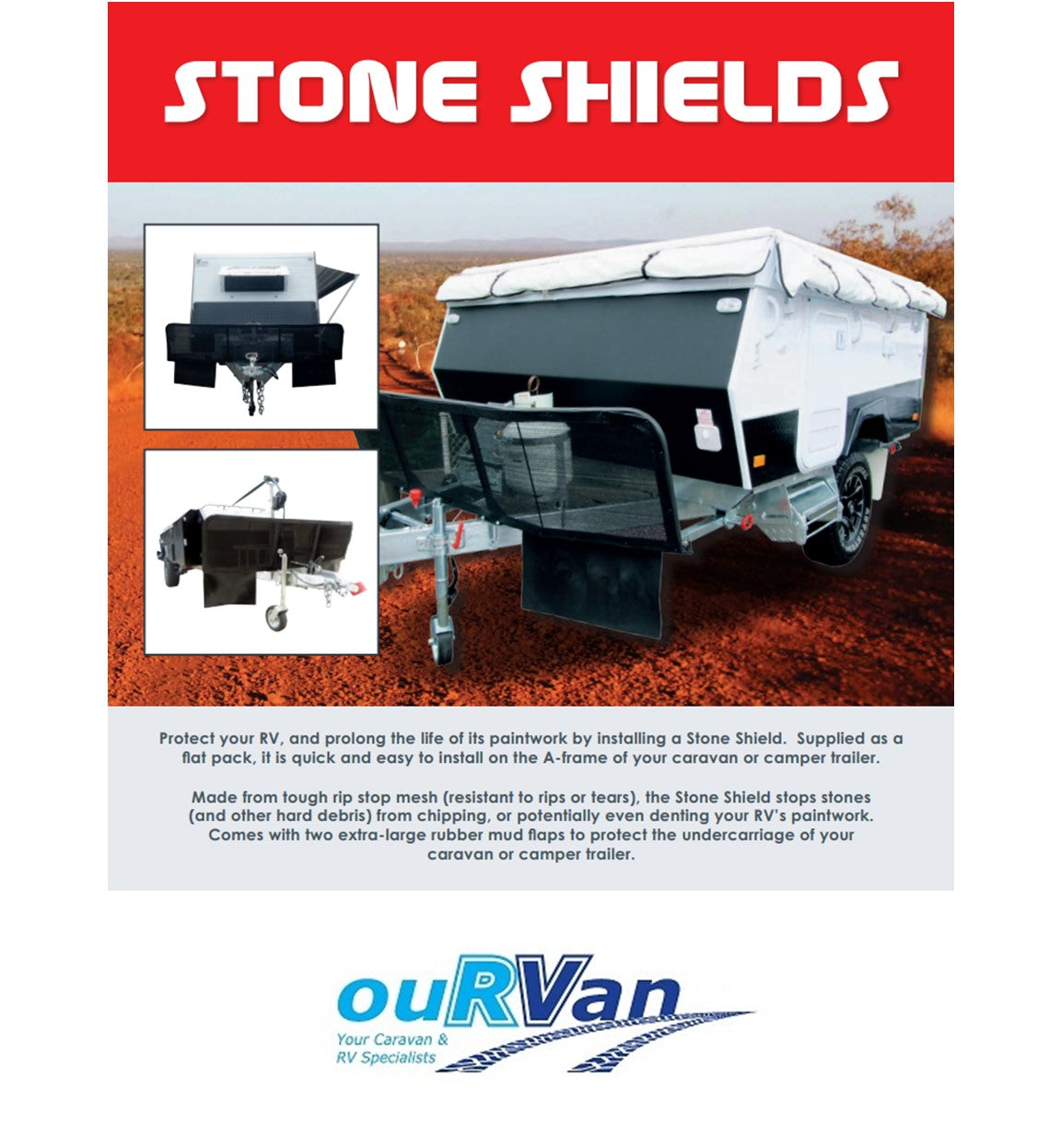 Camper Van Stone Guard Shield Protection & Mud Flaps 450-06510