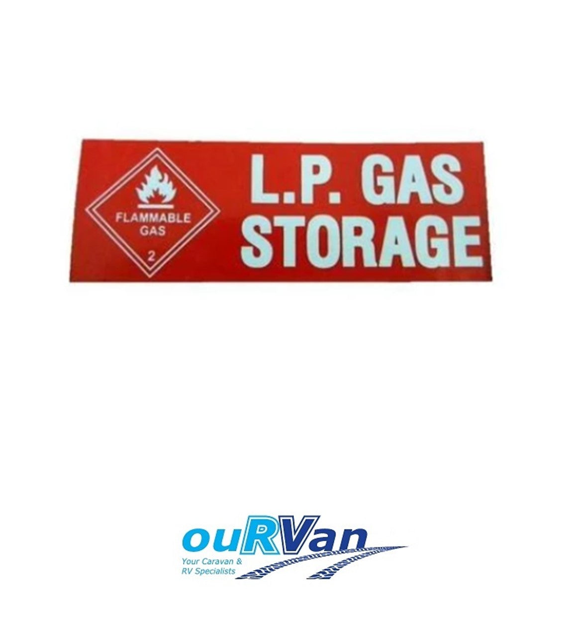 LPG Gas Storage Sticker For Caravan RV Motorhome Camper Trailer