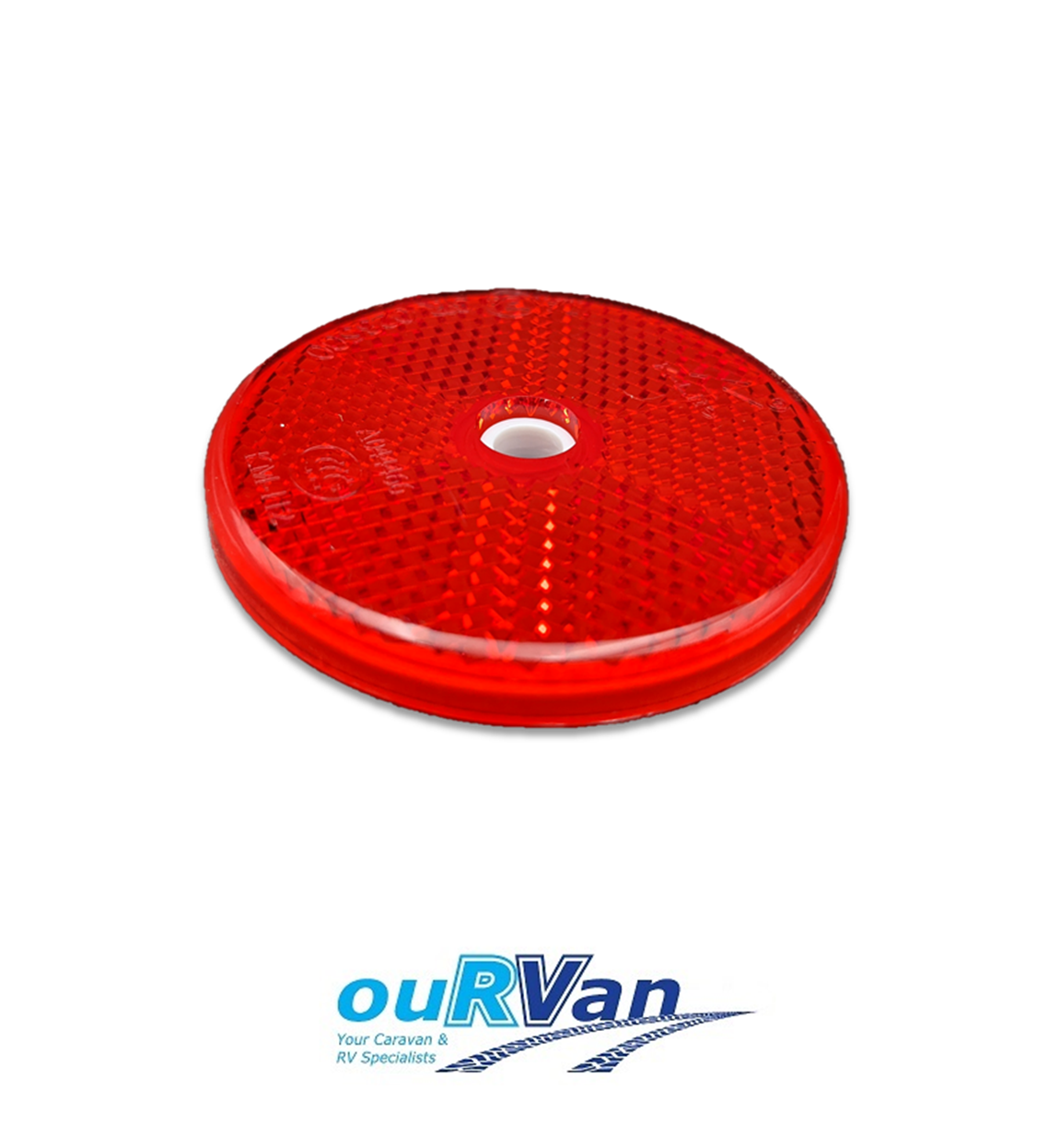 1 x 84012 EQUIVALENT 60mm DIAMETER RED SELF ADHESIVE REFLECTOR