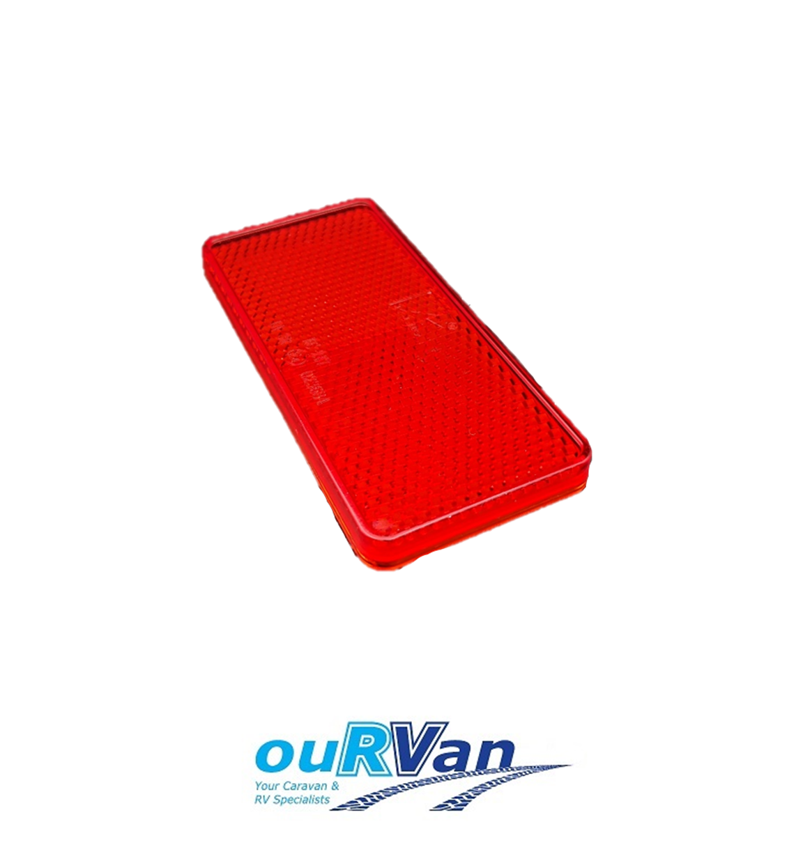 1 x 84052 EQUIVALENT 94mm x 44mm RED SELF ADHESIVE REFLECTOR