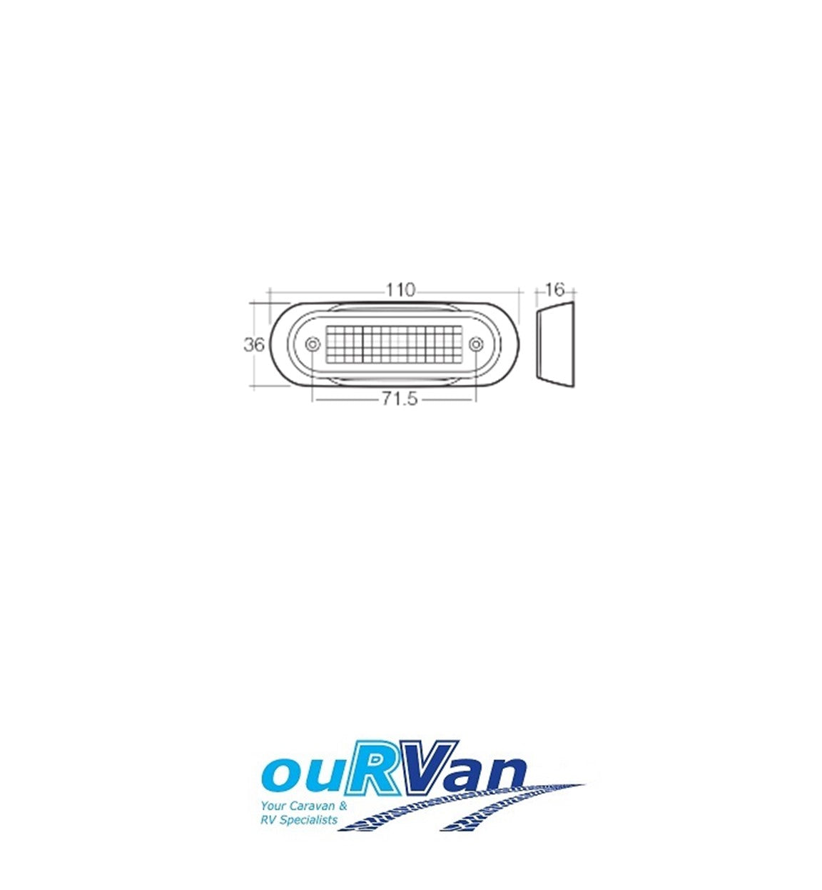 NARVA 10-30V WHITE LED FLUSH MOUNT COURTESY/FRONT 90814BL
