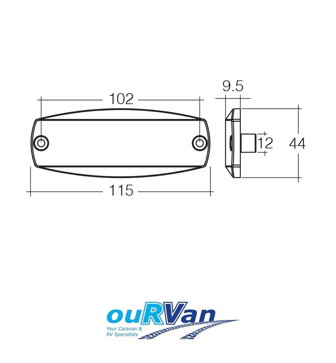 NARVA 9-33V RED LED REAR END OUTLINE MARKER LIGHTWITH IN-BUILT RETRO REFLECTOR 91708