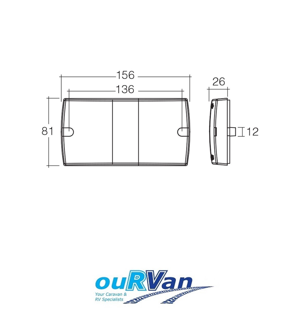 NARVA 9-33V LED SLIMLINE COMBINATION TAILIGHT 93632BL