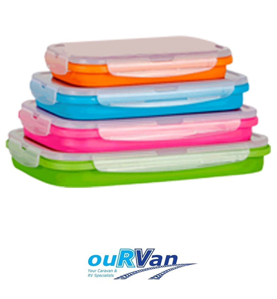 Set Of 4 Collapsible Rectangular Containers Clp12