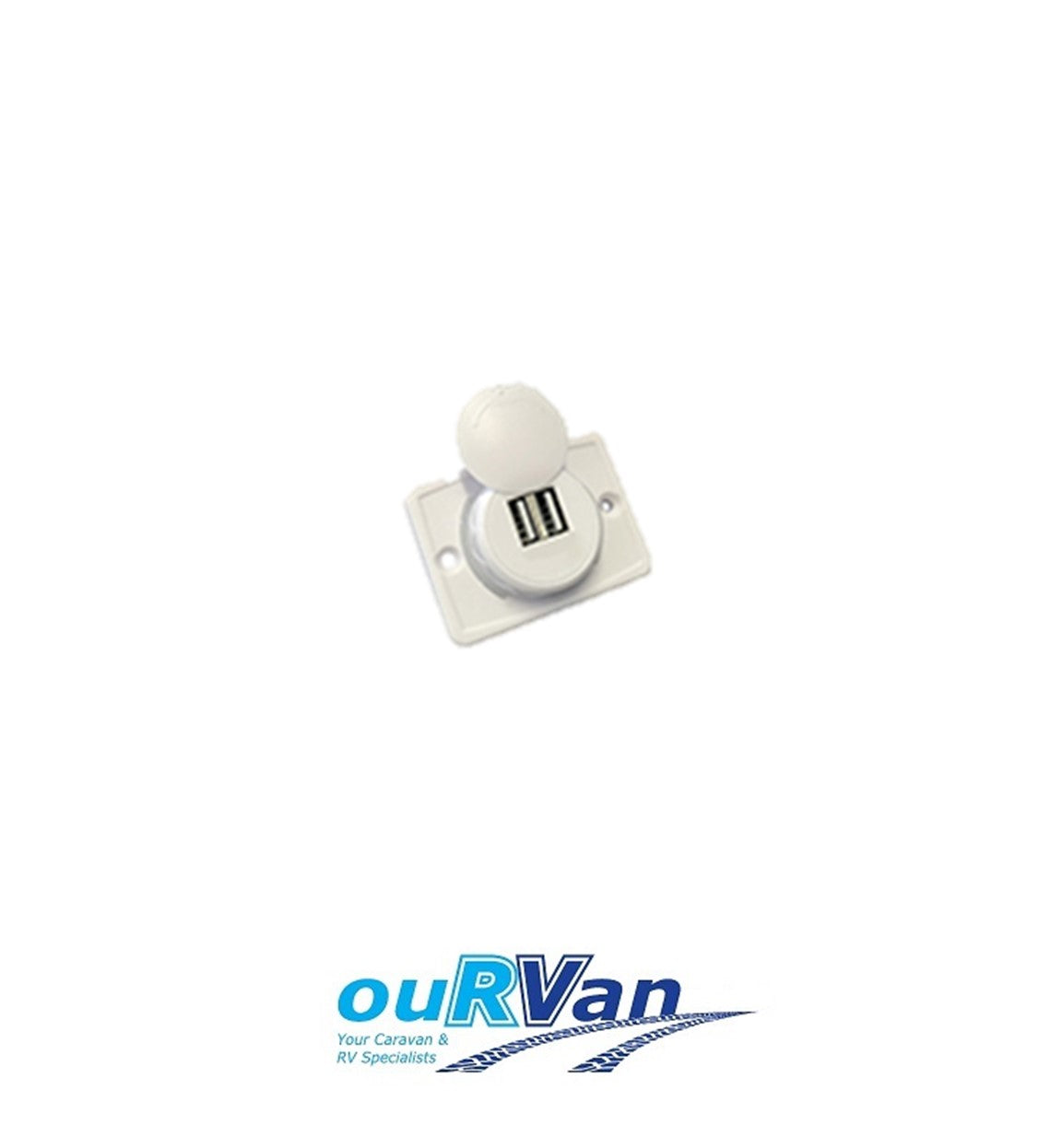 FLUSH MOUNT DUAL USB WHITE