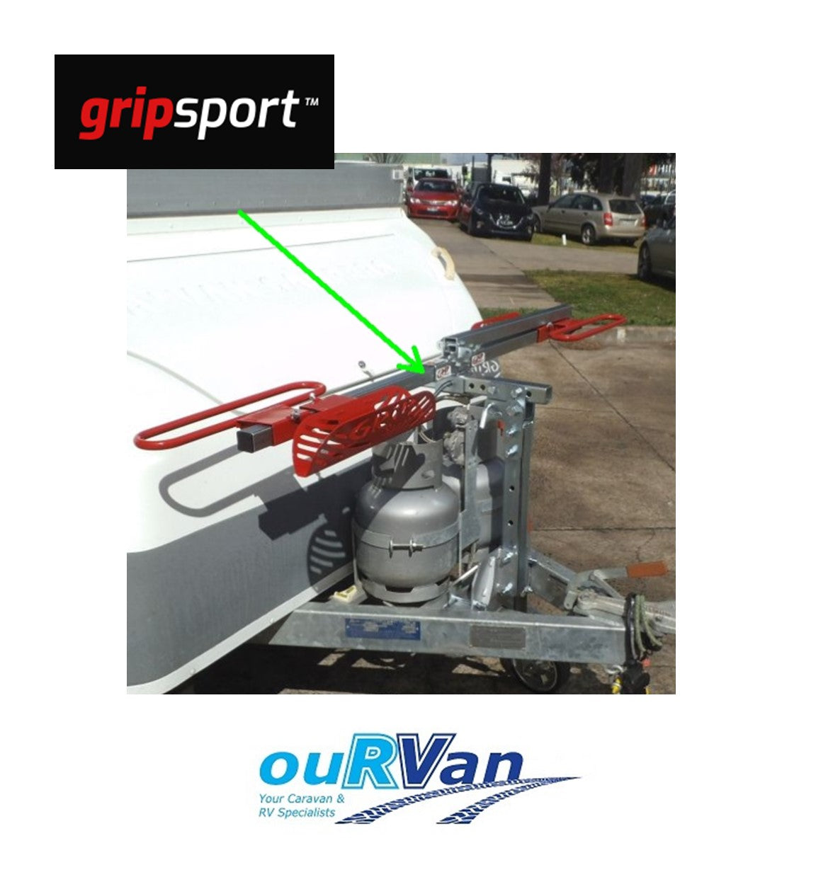 GripSport Tilting Towbar Adapter (for 1-2 bikes)