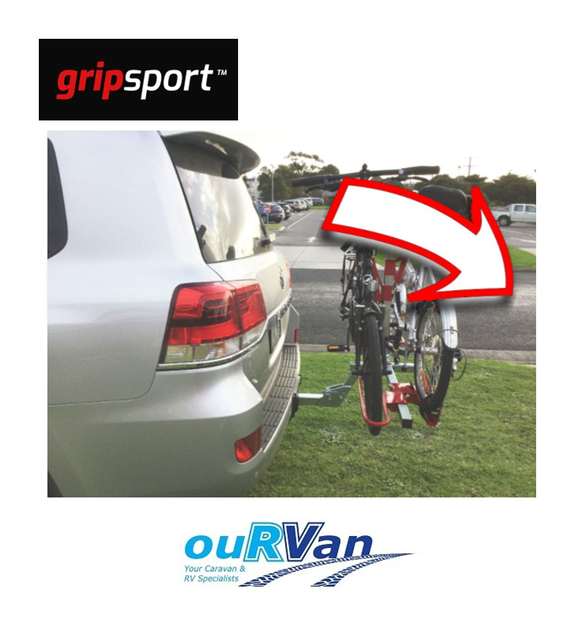GripSport Tilting Towbar Adapter (for 1-2 bikes) GSR295