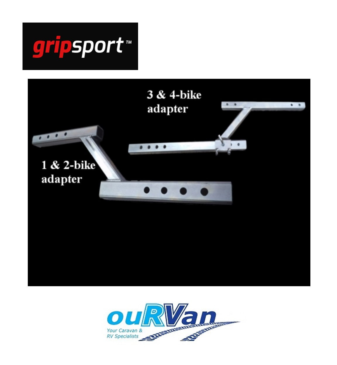 GripSport NON-Tilting tow bar adapter - 1&2 Bikes GSR101