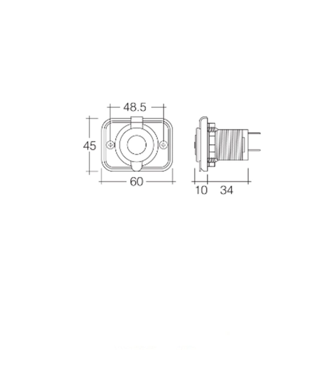 Narva 12/24V DC Led AMP Meter 81136BL