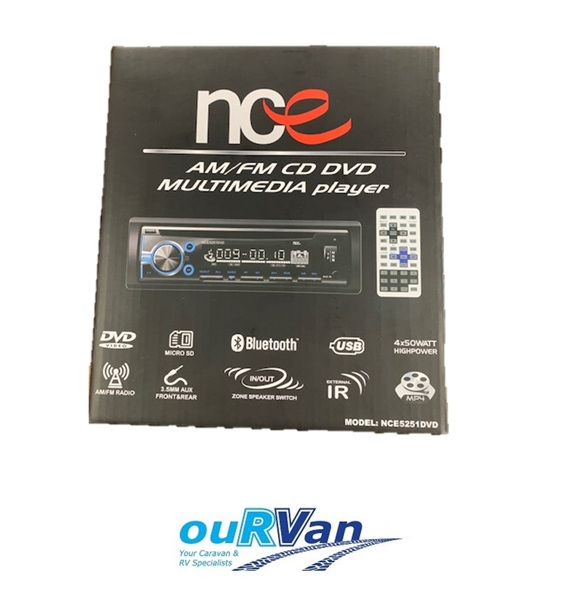 NCE DVD/CD Player With Bluetooth NC