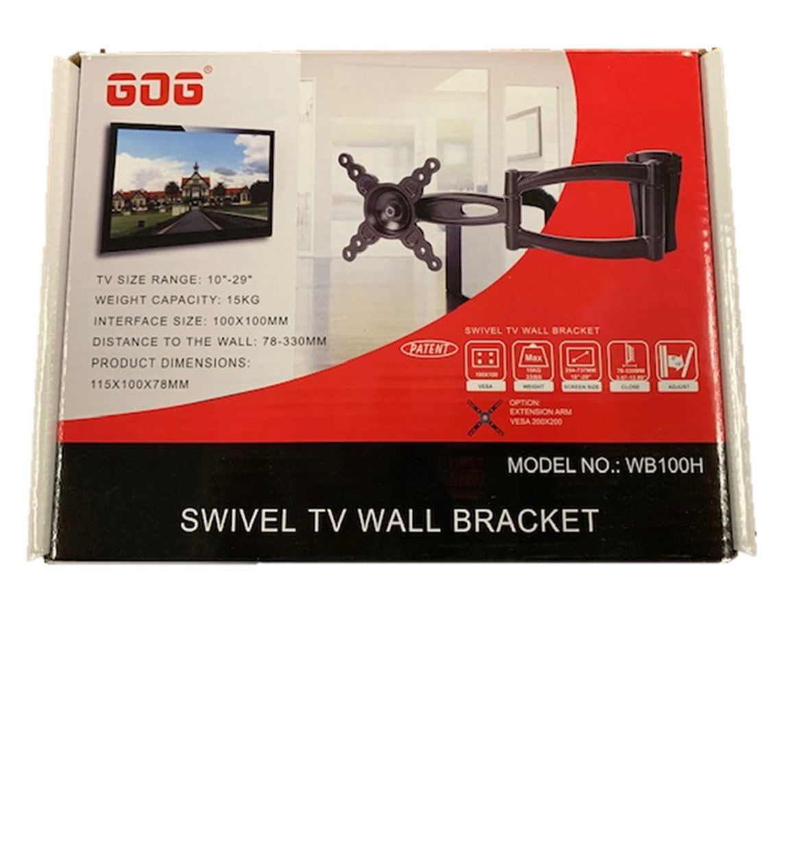 Nce Swivel 2 Arm Tv Wall Bracket Vesa Wb100h