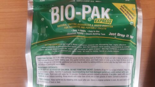 1 X Walex Bio-pak Drop In 15 Sachet Caravan Green Toilet Chemical 039899